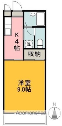 タウンハイツ和泉[1K/29.16m2]の間取図