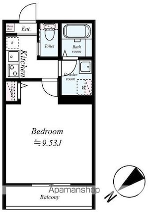 ＧＲＡＤＵＳ八千代台Ⅵ[1K/27.14m2]の間取図
