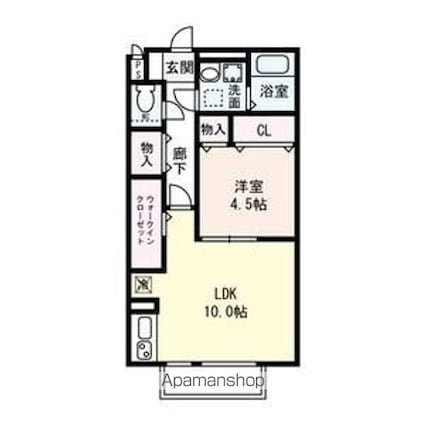 瀬田メディエートプラザＣ[1LDK/41.67m2]の間取図
