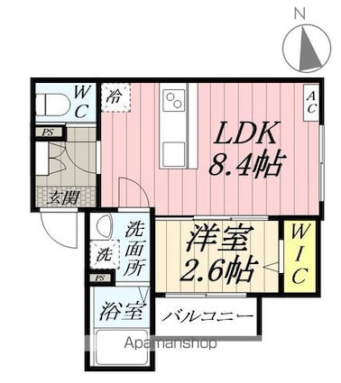 埼玉県八潮市大字木曽根[1LDK/27.88m2]の間取図