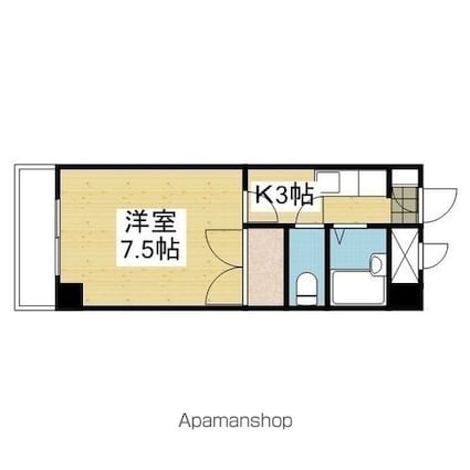 ブラウンハイムⅢ[1K/24.18m2]の間取図