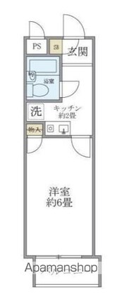 リシェス明大前[1K/18.06m2]の間取図