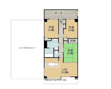 グランドール今治参番館[3LDK/70.5m2]の間取図