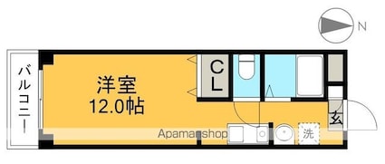 フィットハイム北本町[1R/23.1m2]の間取図