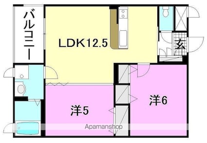ＬＵＸＵＲＹ　ＭＡＮＳＩＯＮ[2LDK/51.97m2]の間取図