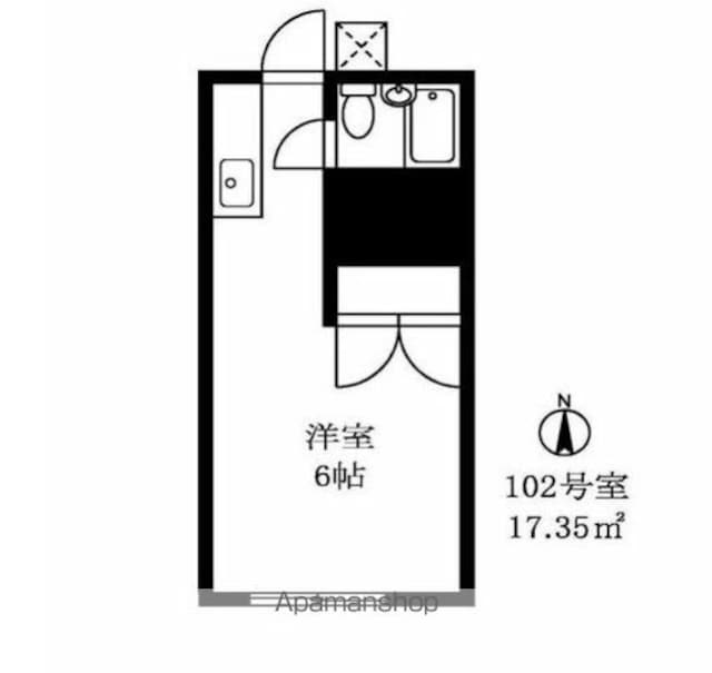 メゾン・フロリー[1K/17.35m2]の間取図