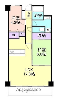 チサンマンション三木町　７０２号[2LDK/66.4m2]の間取図