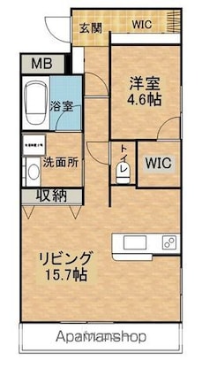 （仮称）大原間西２丁目マンション[1LDK/53.1m2]の間取図