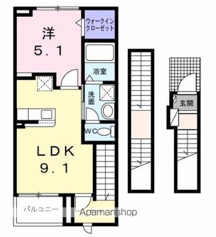 トリニティ下川東の間取り写真