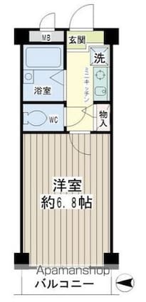コンフォート松が谷[1K/19.17m2]の間取図