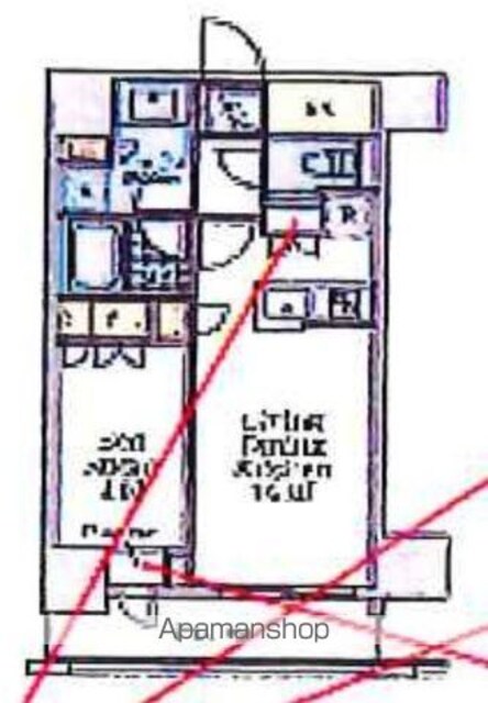 東京都中野区弥生町５丁目[1LDK/37.08m2]の間取図