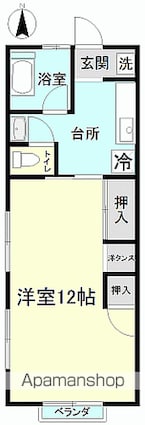 メゾンユキ[1K/36.36m2]の間取図