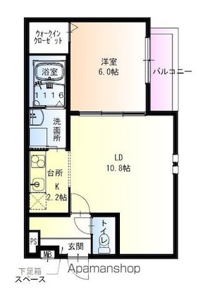 フジパレス市駅東イースト[1LDK/43.04m2]の間取図