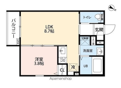 ｒｏｂｏｔ　ｈｏｍｅ　望が丘Ⅱ[1LDK/30.32m2]の間取図