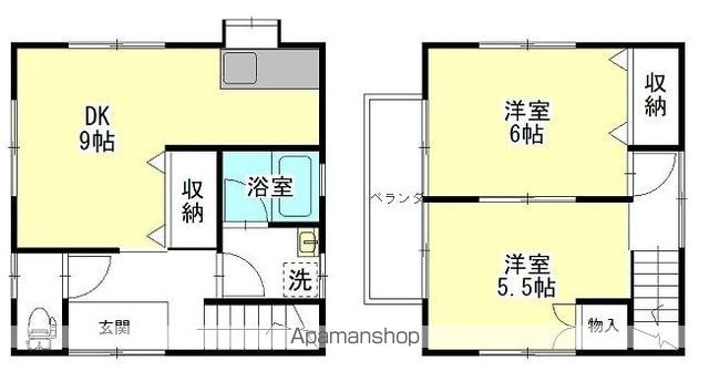 住まいるⅡ[2DK/54.64m2]の間取図