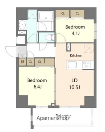 ＳーＲＥＳＩＤＥＮＣＥ板橋大山ｂｒｉｍ[2LDK/50.65m2]の間取図