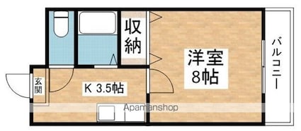 メゾンＹｏｕ＆Ｉ[1K/24.5m2]の間取図