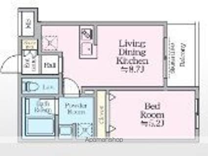 アイルグランデ赤羽[1LDK/34.17m2]の間取図