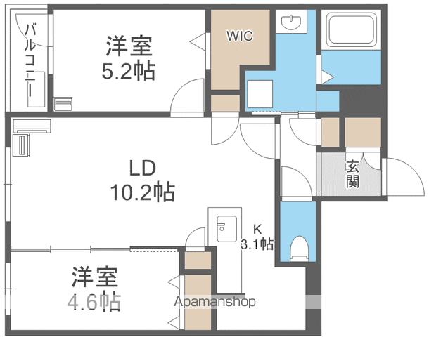 ALPHA GRANDE札幌南4条の間取り写真