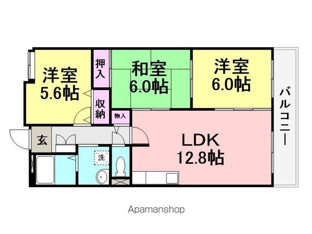 阪急電鉄神戸線 武庫之荘駅 徒歩17分 5階建 築28年の間取り写真