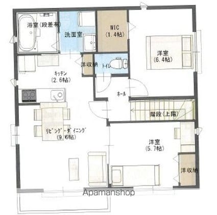 ＹＯＵＲ　ＭＡＩＳＯＮ旭　Ｂ棟[2LDK/56.25m2]の間取図