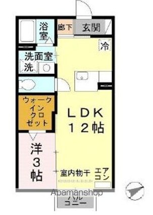 パインズコートⅡ[1LDK/37.53m2]の間取図
