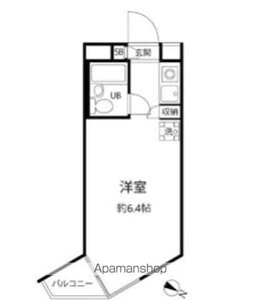 エスポワール中目黒[1R/16.22m2]の間取図