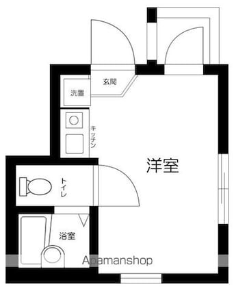 イルビラージュ王子[1K/12.58m2]の間取図