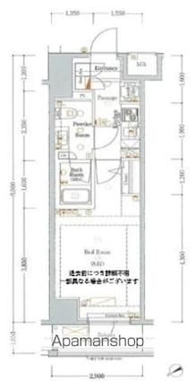 ジーベックときわ台[1K/26.1m2]の間取図