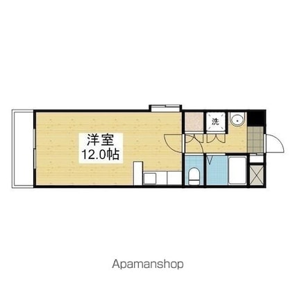 カサグランデ市坪Ⅱ[1R/28.05m2]の間取図