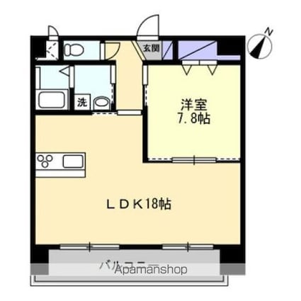 ミモザヒルズ錦町[1LDK/58.52m2]の間取図