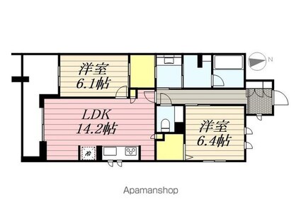 ウノディローロ[2LDK/70.57m2]の間取図