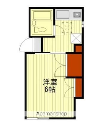 クルトゥールハイム[1K/25.2m2]の間取図