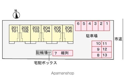 プレイン　ハルカ[1LDK/36.11m2]の配置図