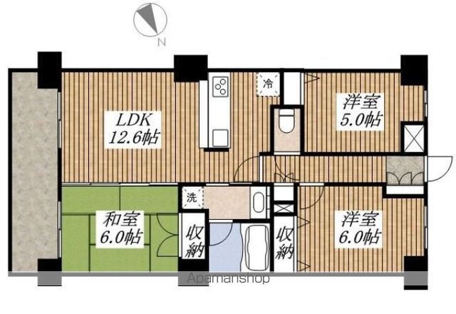 【国立市青柳のマンションの間取り】