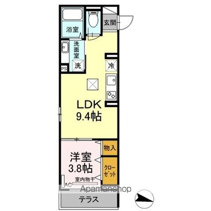 プロスペリーテ[1LDK/32.42m2]の間取図