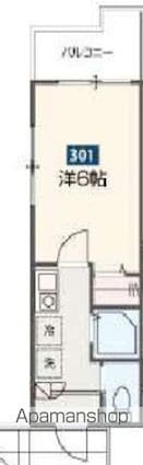 ＴＯＩＶＥ新小岩[1K/18.22m2]の間取図