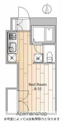 ティブロンコート[1R/23.34m2]の間取図