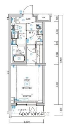 ＲＥＧＯＬＩＴＨ板橋本町[1K/25.96m2]の間取図