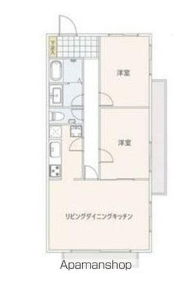 東京都中野区中央２丁目[2LDK/74.35m2]の間取図