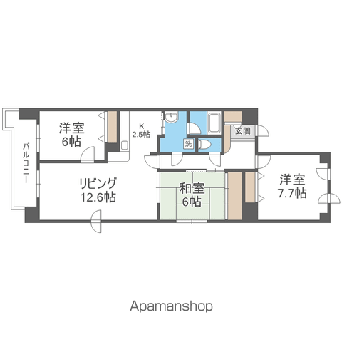 THE RESIDENCE PARK ODORIKOENの間取り写真