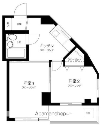 ＮＹマンション[2K/29.22m2]の間取図