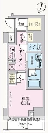 東京都杉並区方南２丁目[1K/27.46m2]の間取図