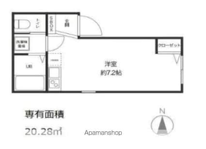 ＫＩフラット３[1R/20.28m2]の間取図