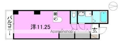 ロクス岡崎[1R/29.16m2]の間取図