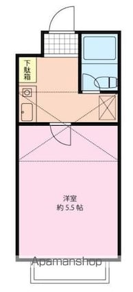 ジュネパレス松戸第１５４[1K/17.6m2]の間取図