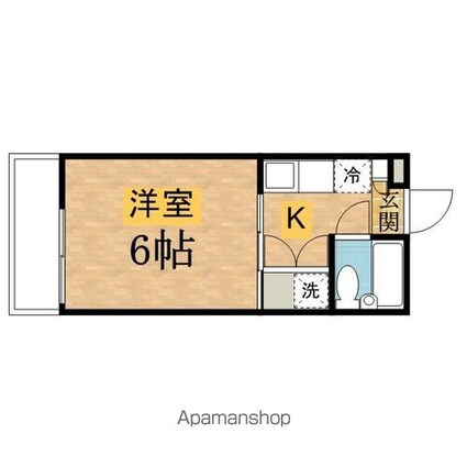 サンハイムＥⅠ[1K/18.18m2]の間取図
