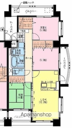 ヴェルディ[3LDK/72.04m2]の間取図