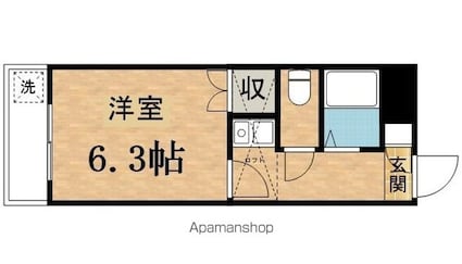 グリーンベル[1K/20.16m2]の間取図