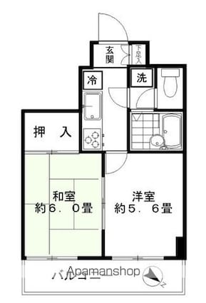 ロイヤルプラザ浅草[2K/32.3m2]の間取図